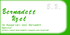 bernadett uzel business card
